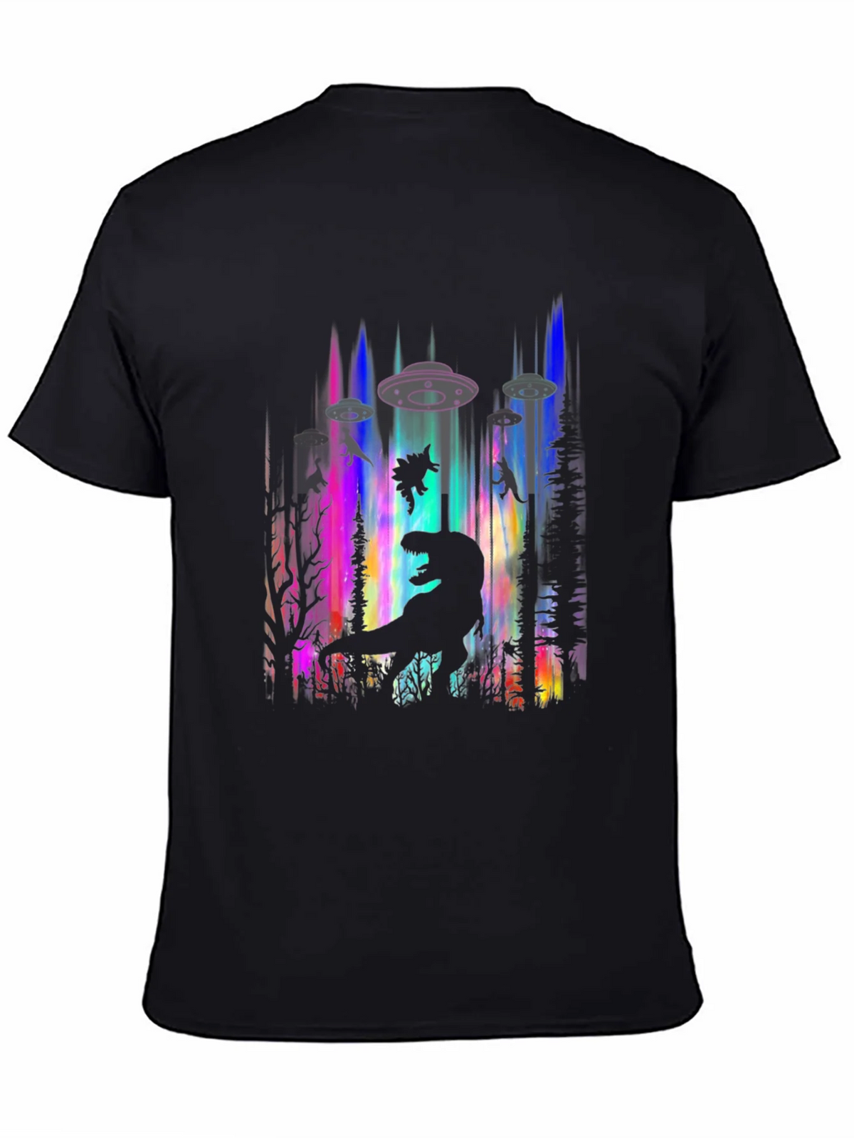Dinosaur Alien Abduction Graphic Tee