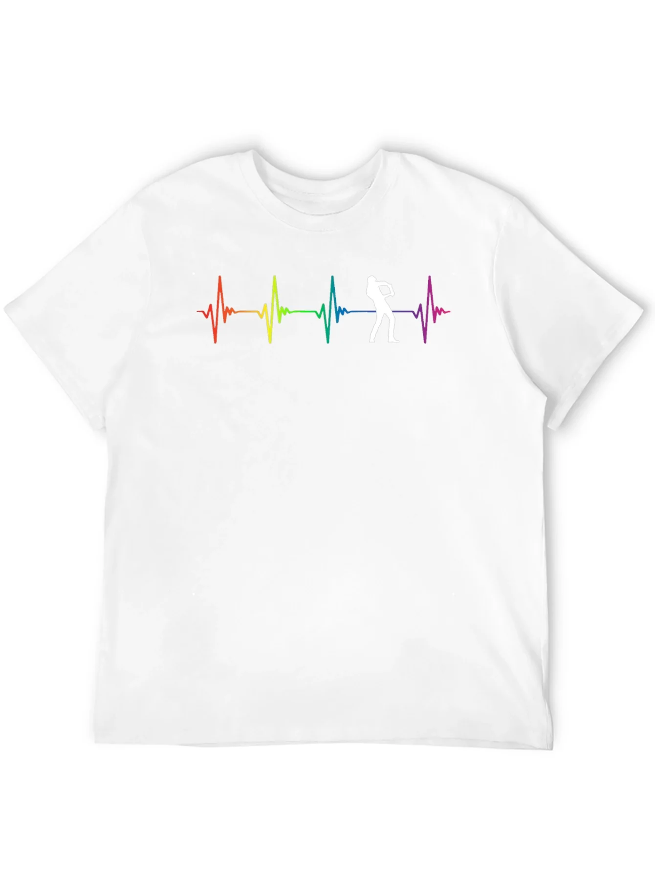 Rainbow Heartbeat Saxophone Player Graphic Tee