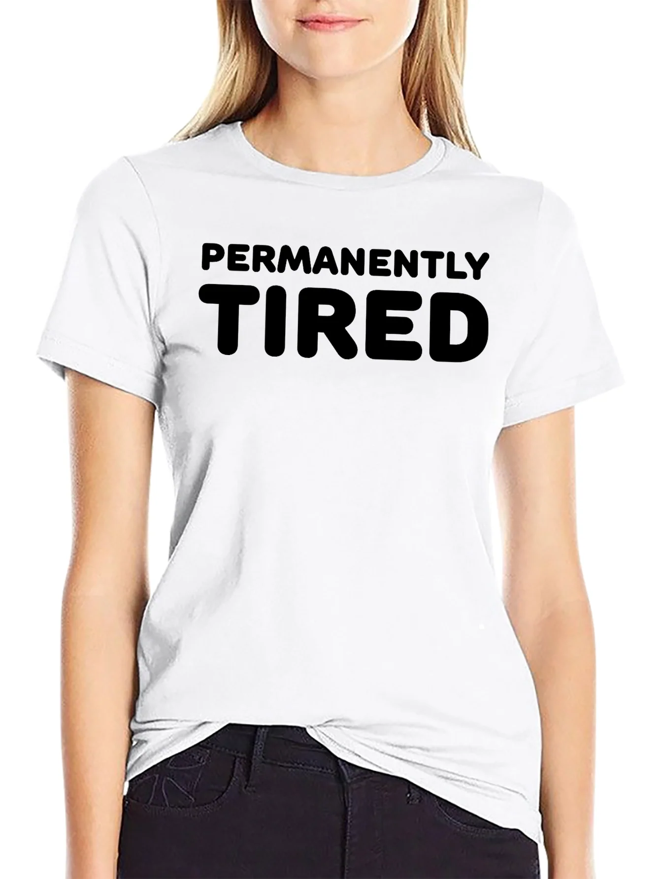 Permanently Tired Graphic Tee - Black T-Shirt