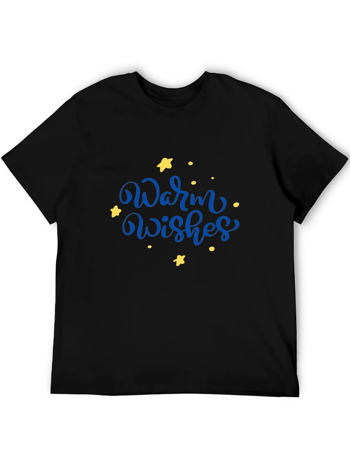 Warm Wishes Graphic Tee - Black Casual T-Shirt