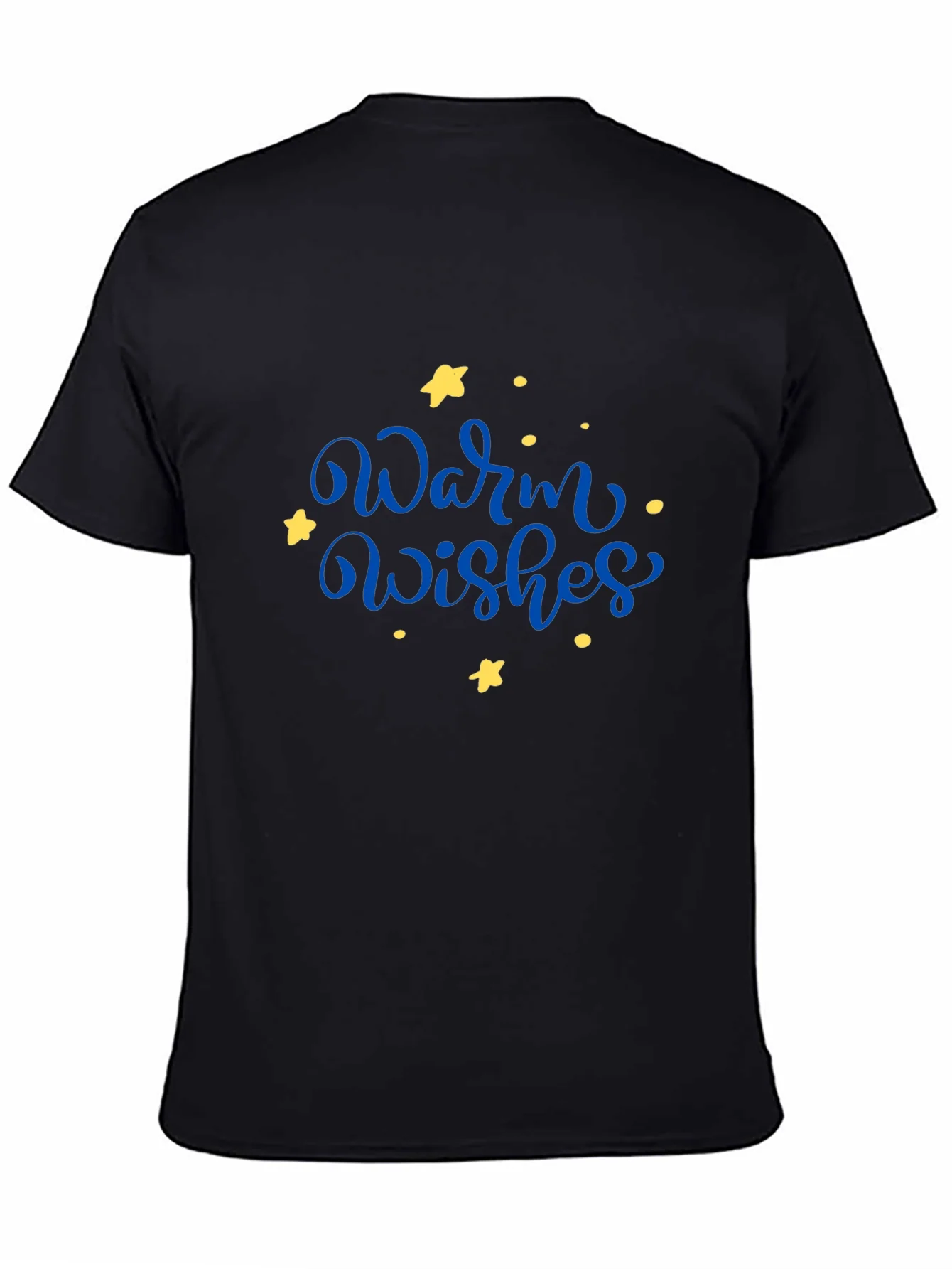 Warm Wishes Graphic Tee - Black Casual T-Shirt