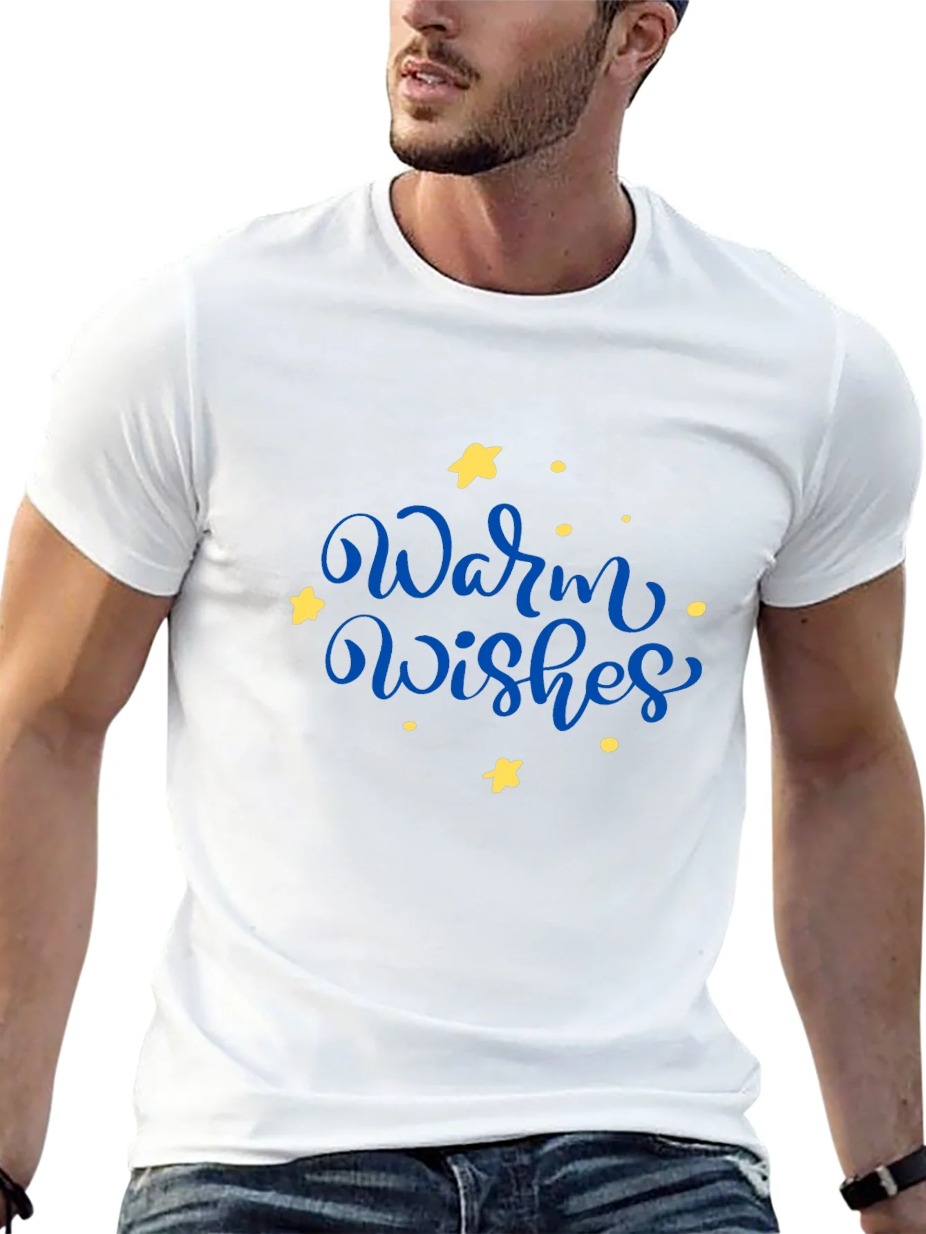 Warm Wishes Graphic Tee - Black Casual T-Shirt