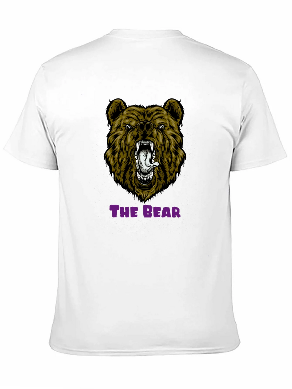 Bear Graphic Print T-Shirt - Mens Black Tee