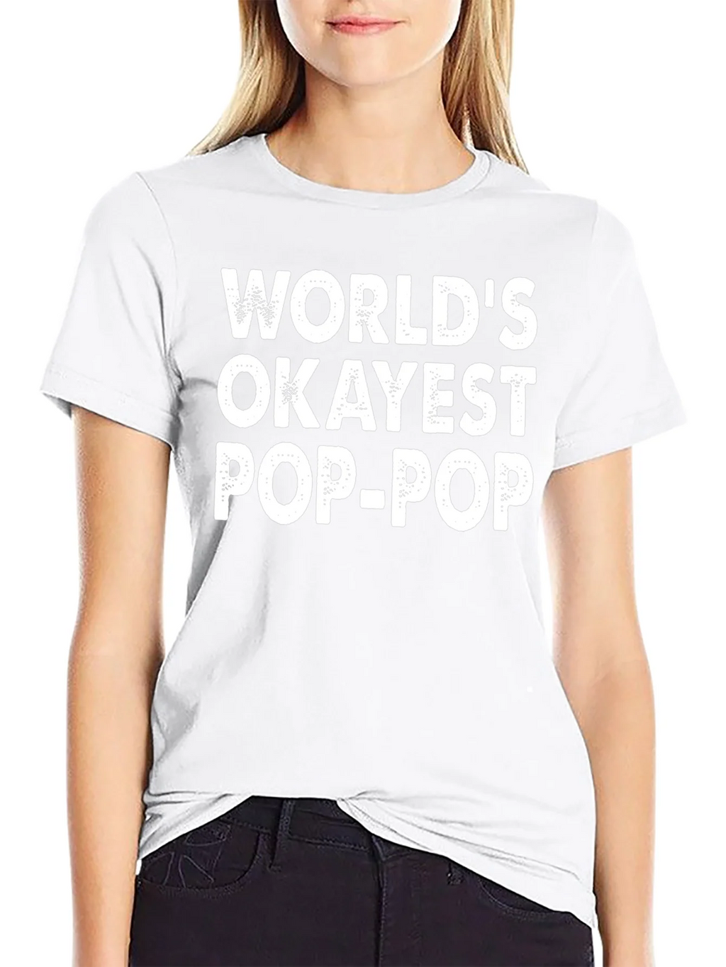 Worlds Okayest Pop-Pop Black T-Shirt