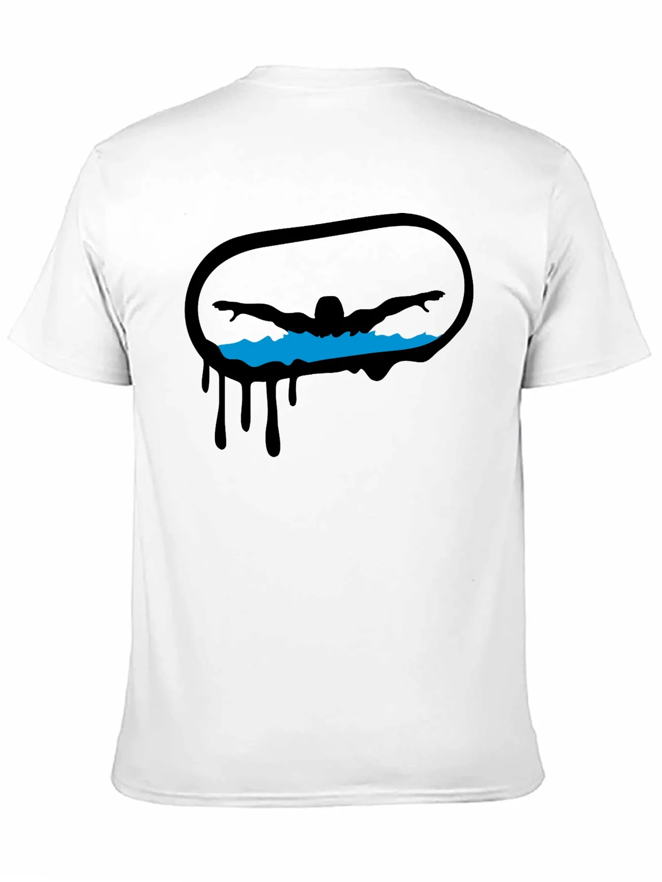 Swimmer Graphic Black T-Shirt