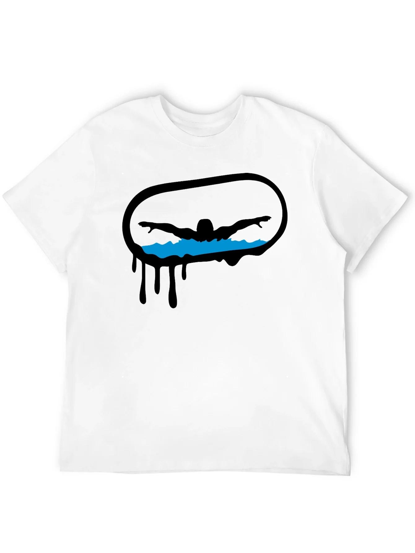 Swimmer Graphic Black T-Shirt