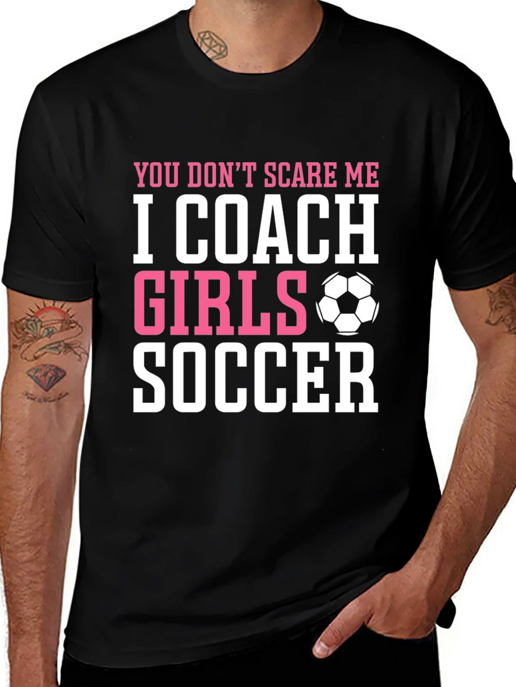 I Coach Girls Soccer T-Shirt Funny Coach Gift