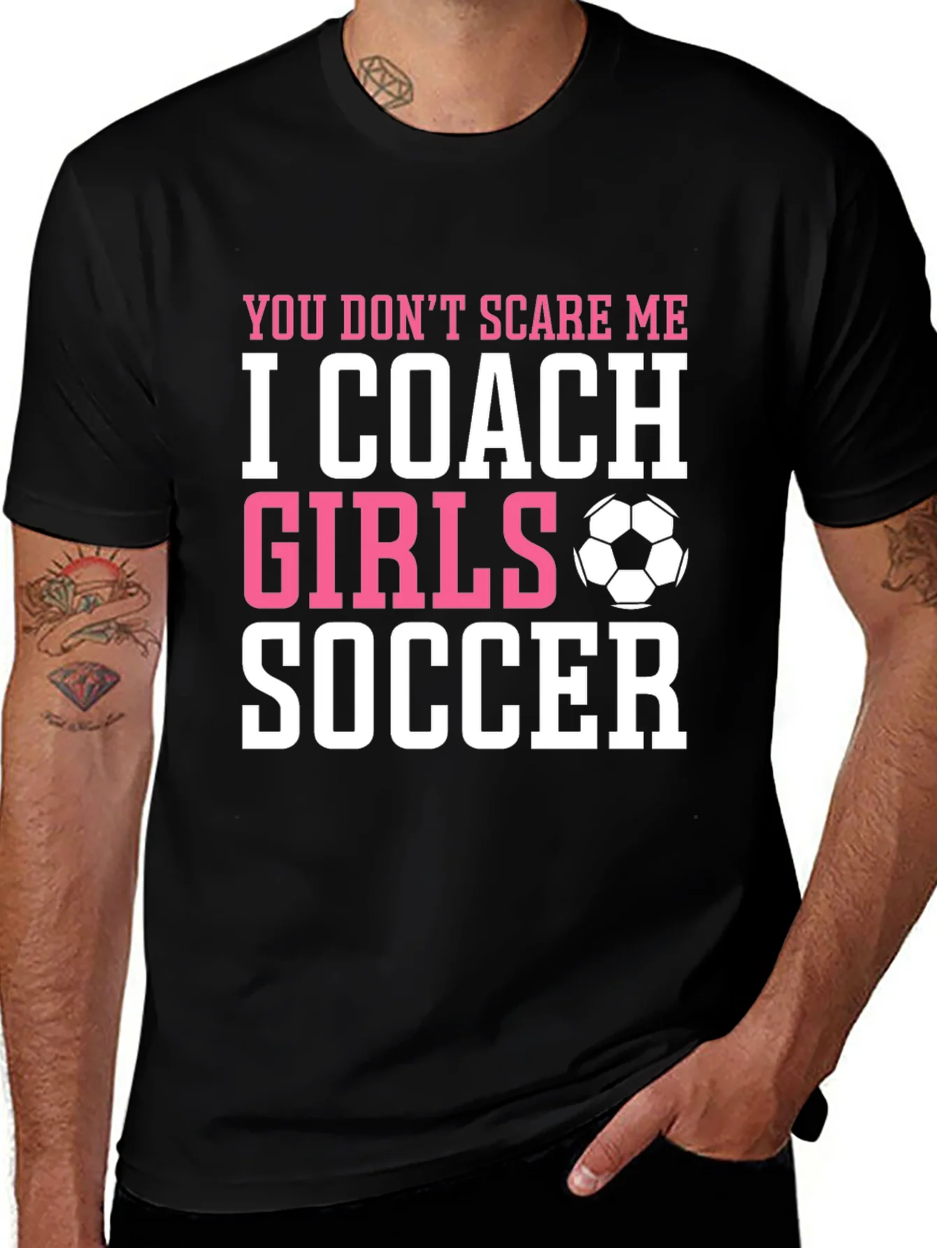I Coach Girls Soccer T-Shirt Funny Coach Gift
