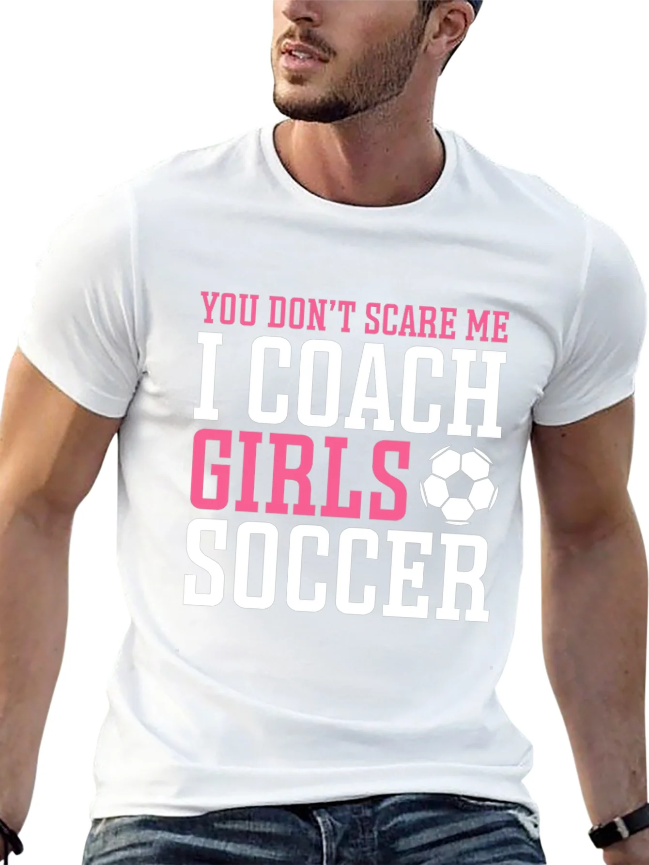 I Coach Girls Soccer T-Shirt Funny Coach Gift