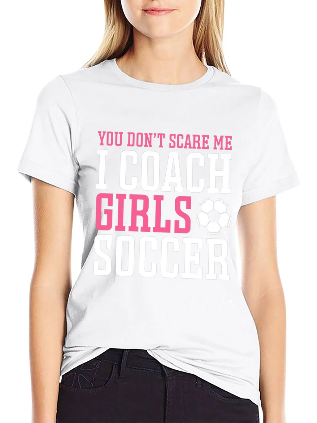 I Coach Girls Soccer T-Shirt Funny Coach Gift