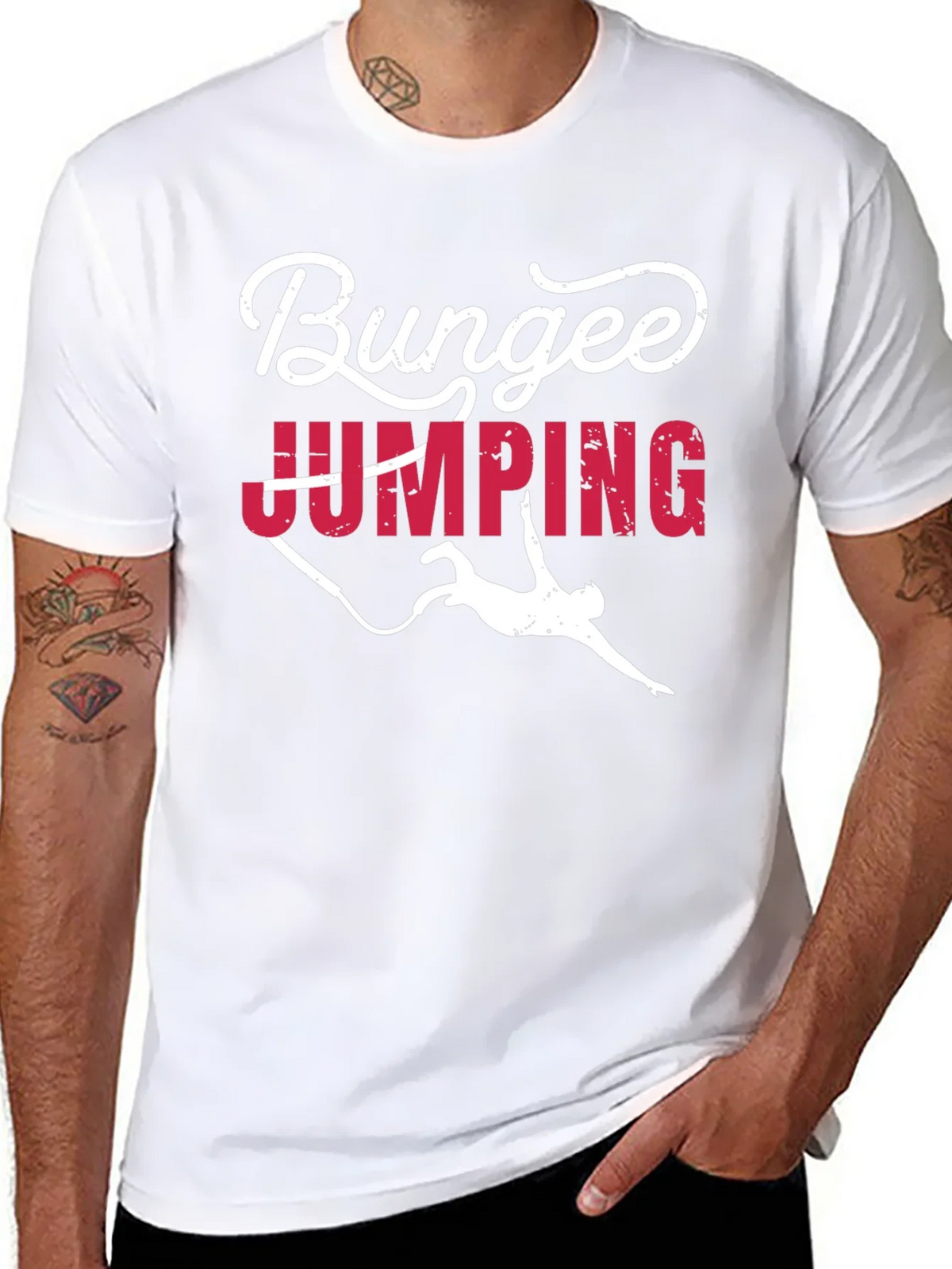 Bungee Jumping Graphic T-Shirt - Adventure Seeker Tee