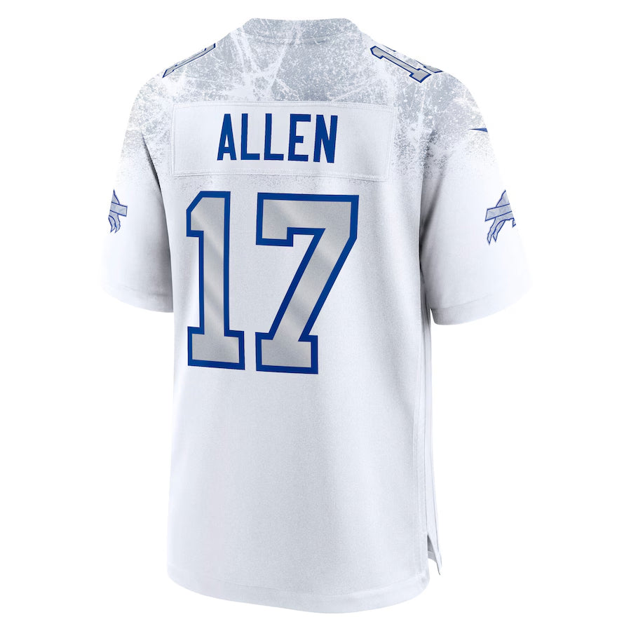 B.Bills #17 Josh Allen Player White Rivalries Collection Game Football Jerseys