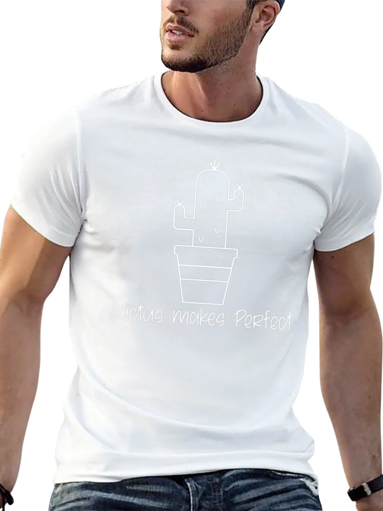 Cactus Makes Perfect T-Shirt - Black Novelty Tee