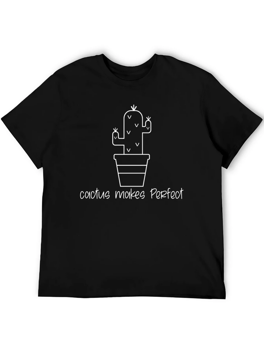 Cactus Makes Perfect T-Shirt - Black Novelty Tee