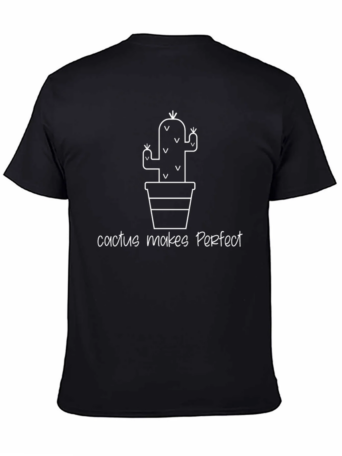 Cactus Makes Perfect T-Shirt - Black Novelty Tee