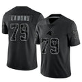 C.Panthers #79 Ikem Ekwonu Player Black RFLCTV Limited Football Jerseys