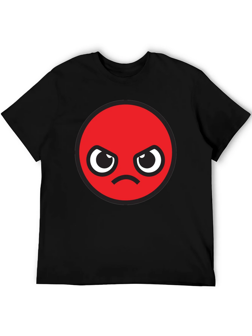 Angry Emoji Graphic Black T-Shirt