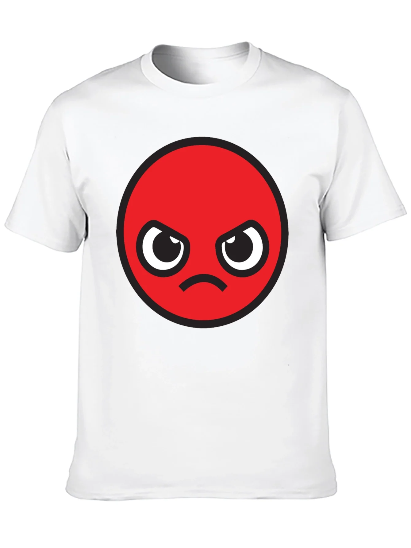 Angry Emoji Graphic Black T-Shirt
