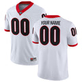Custom Georgia Bulldogs Whtie Game Football Jerseys