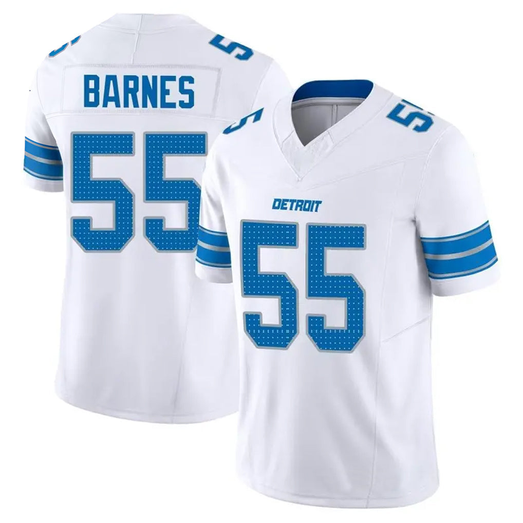 D.Lions #55 Derrick Barnes Player White Vapor F.U.S.E. Limited Football Jerseys