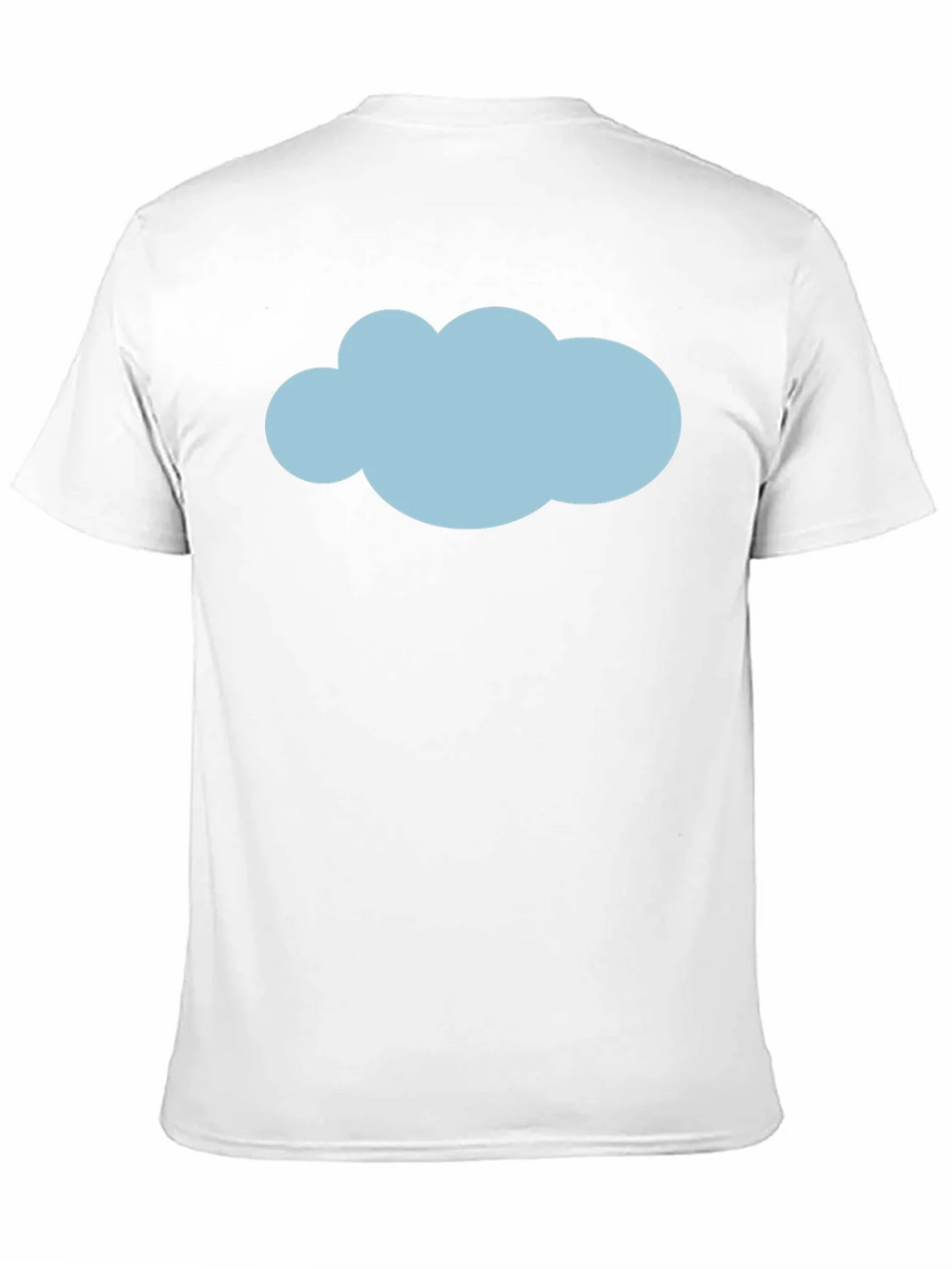 Mens Black T-Shirt with Blue Cloud Graphic