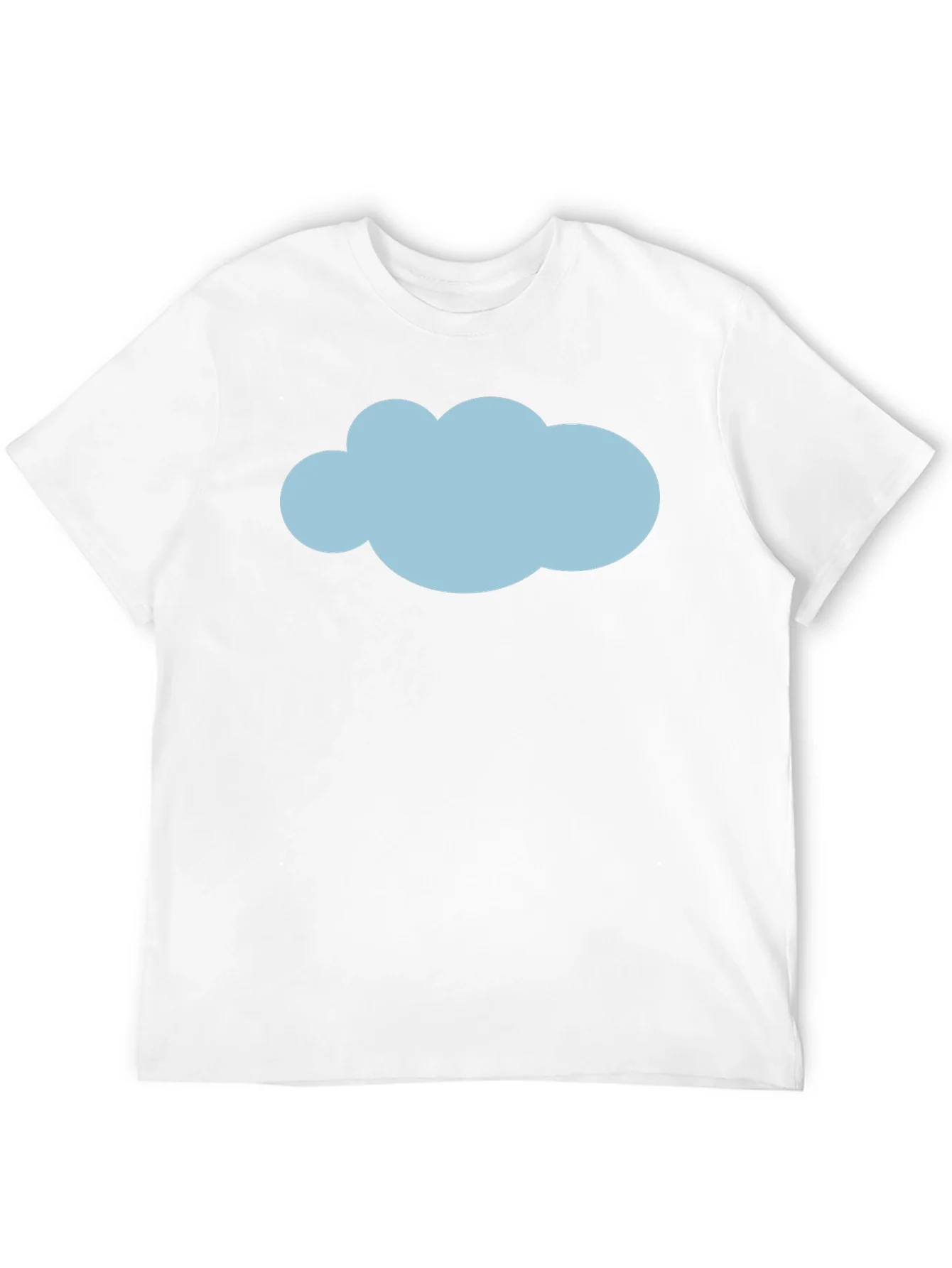 Mens Black T-Shirt with Blue Cloud Graphic