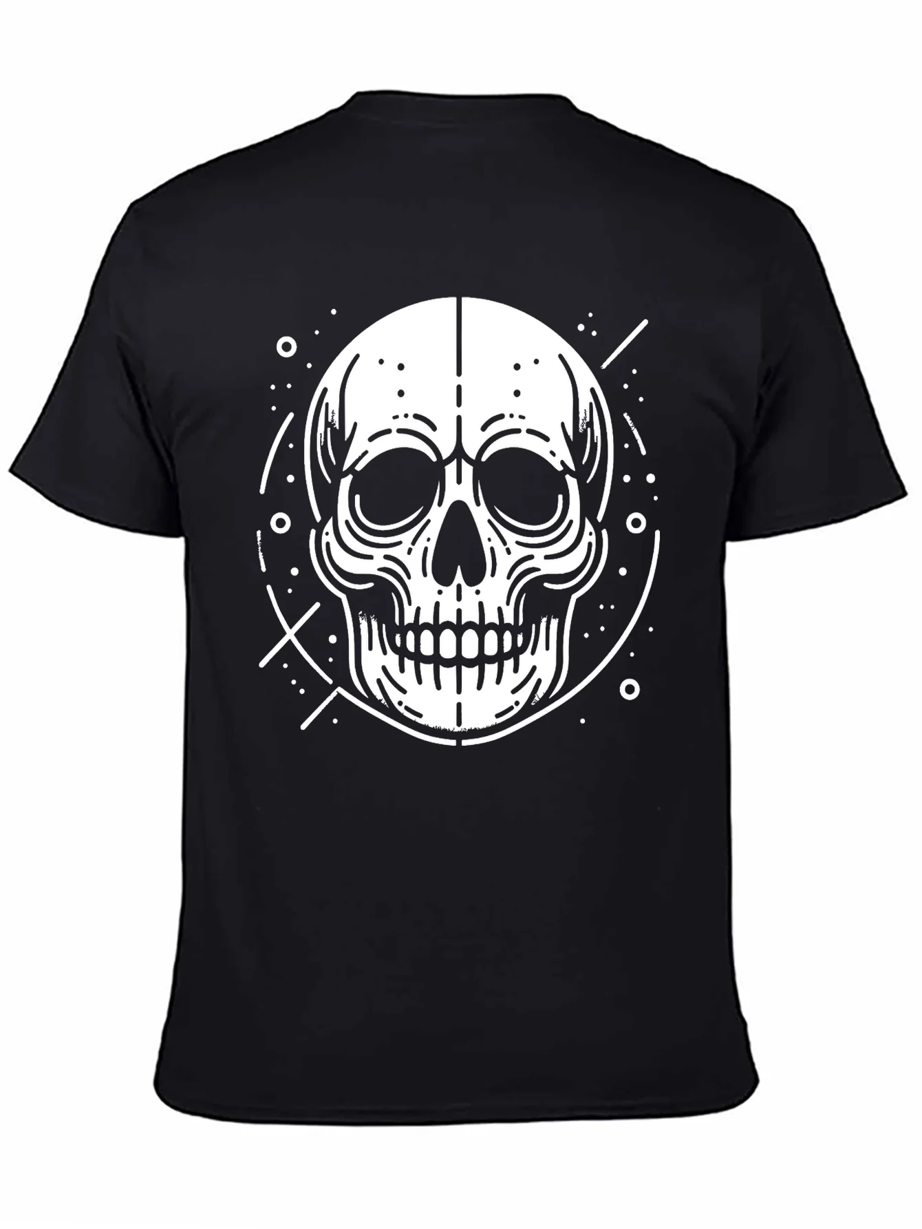 Skull Graphic Print T-Shirt - Modern Style