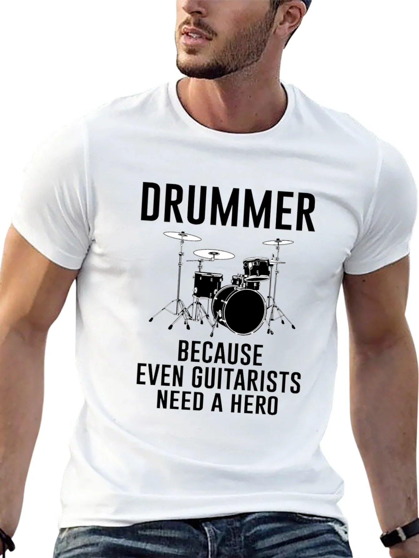 Drummer Hero T-Shirt - Musician Graphic Tee