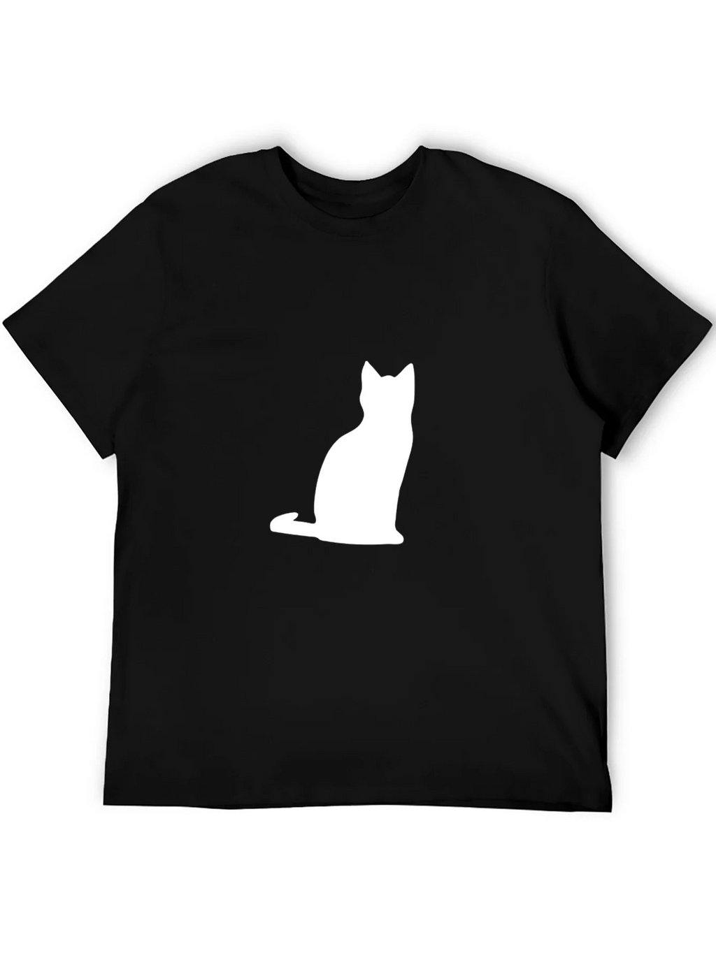 Cat Silhouette T-Shirt - Classic Black Tee
