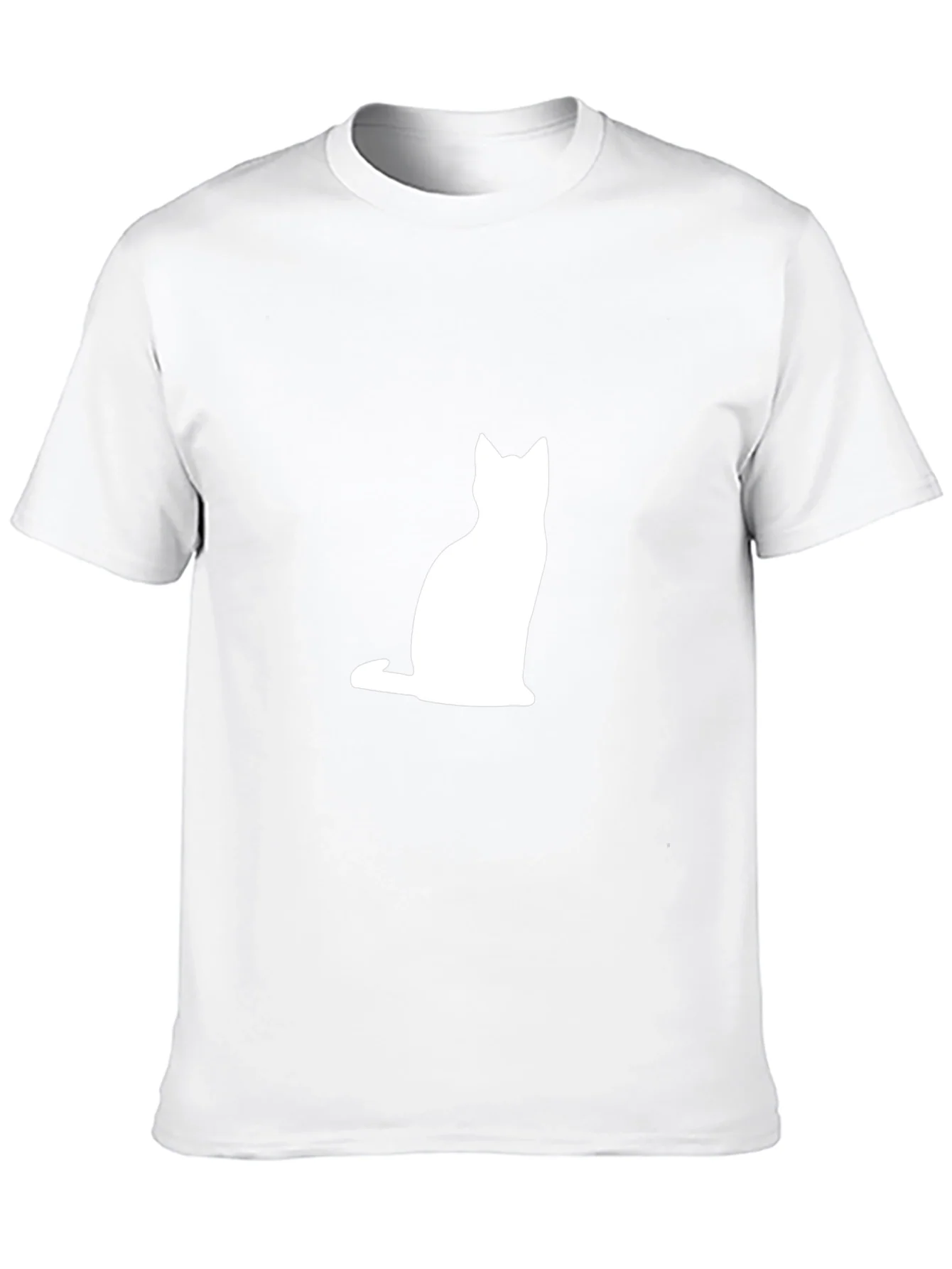 Cat Silhouette T-Shirt - Classic Black Tee
