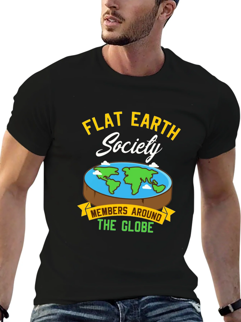 Flat Earth Society Graphic T-Shirt