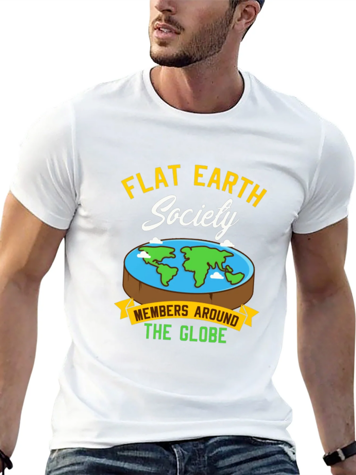 Flat Earth Society Graphic T-Shirt