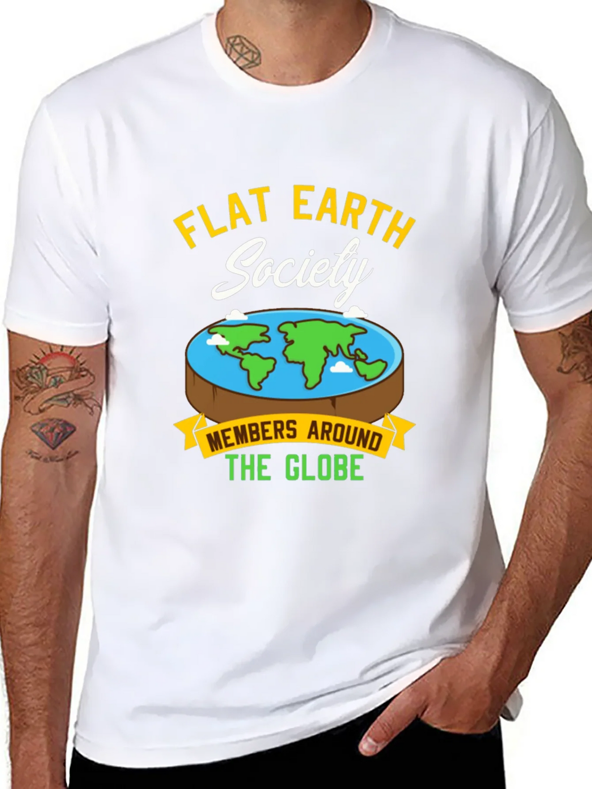 Flat Earth Society Graphic T-Shirt