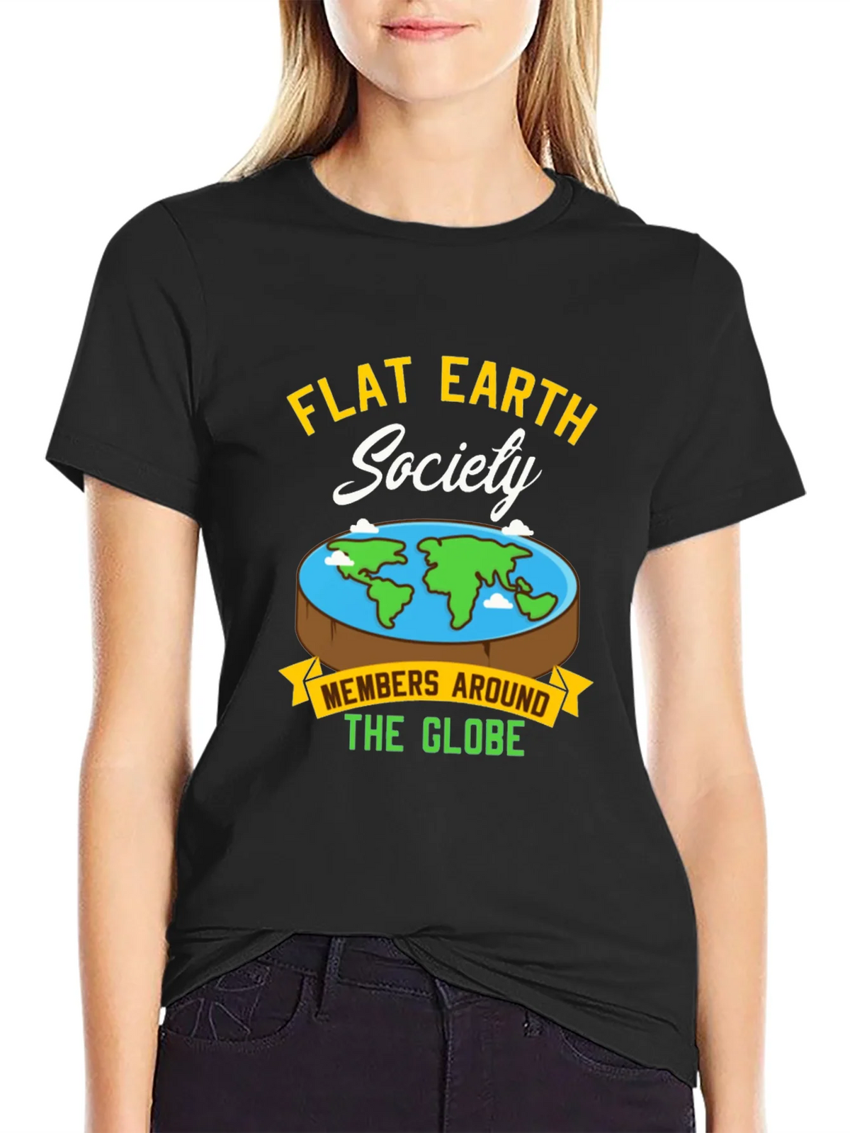 Flat Earth Society Graphic T-Shirt