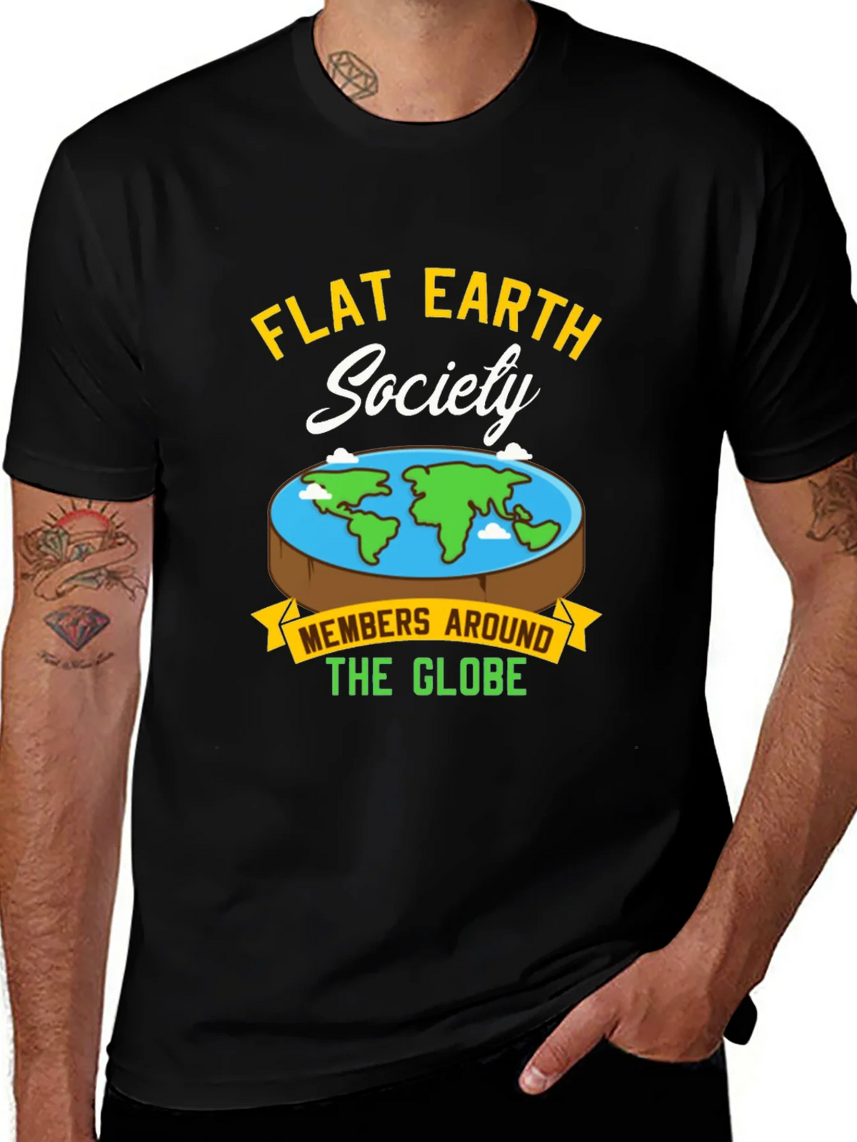 Flat Earth Society Graphic T-Shirt
