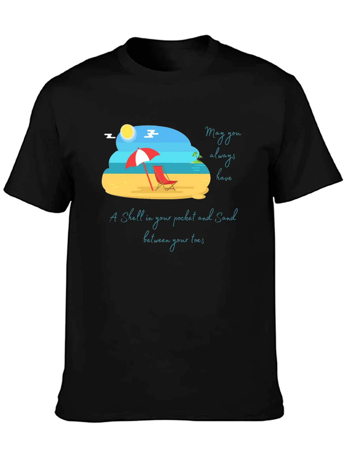 Beach Vibes Graphic Tee - Sand & Shells