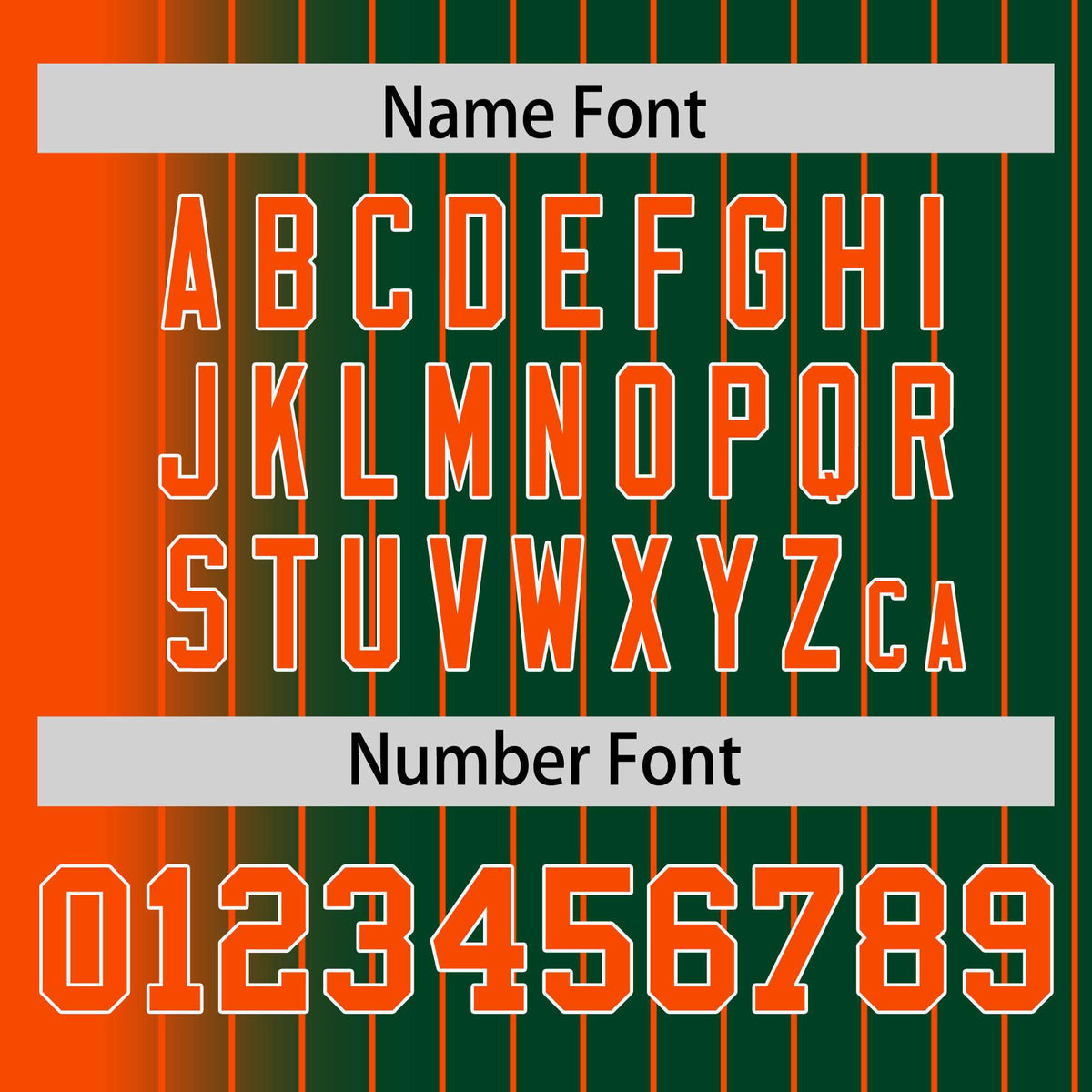 Custom Green Orange Gradient Varsity Full-Snap Pinstripe Letterman Baseball Jacket