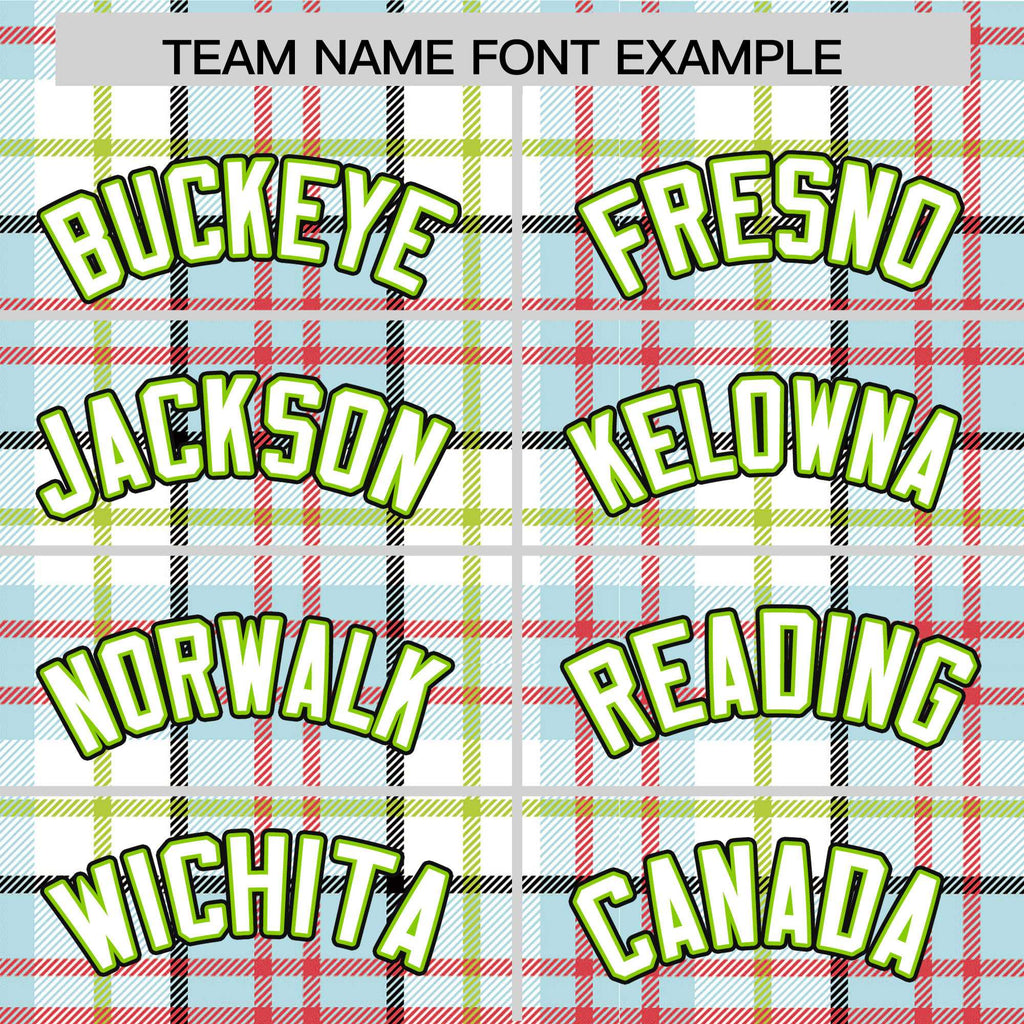 Custom Multi Color Varsity Full-Snap Plaid Pattern Letterman Baseball Jacket