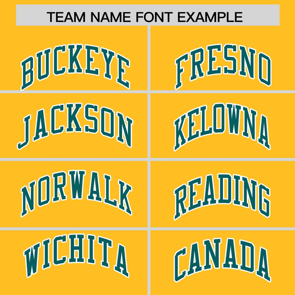 Custom Gold Aqua-White Varsity Full-Snap Color Block Letterman Jacket