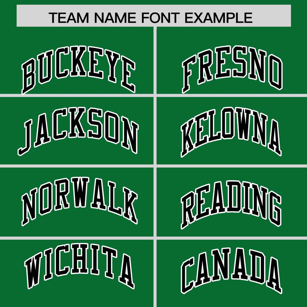 Custom Kelly Green Black-White Varsity Full-Snap Color Block Letterman Jacket