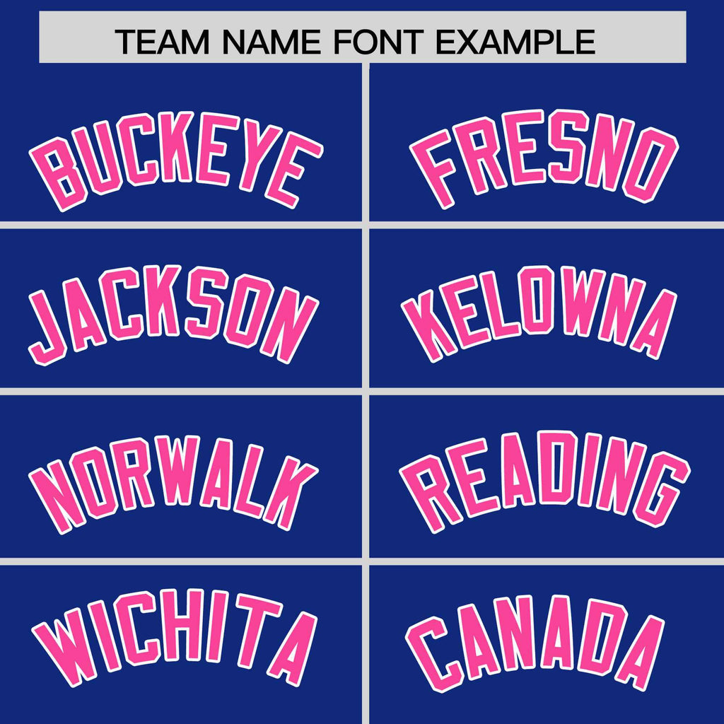 Custom Royal Pink-White Varsity Full-Snap Color Block Letterman Jacket