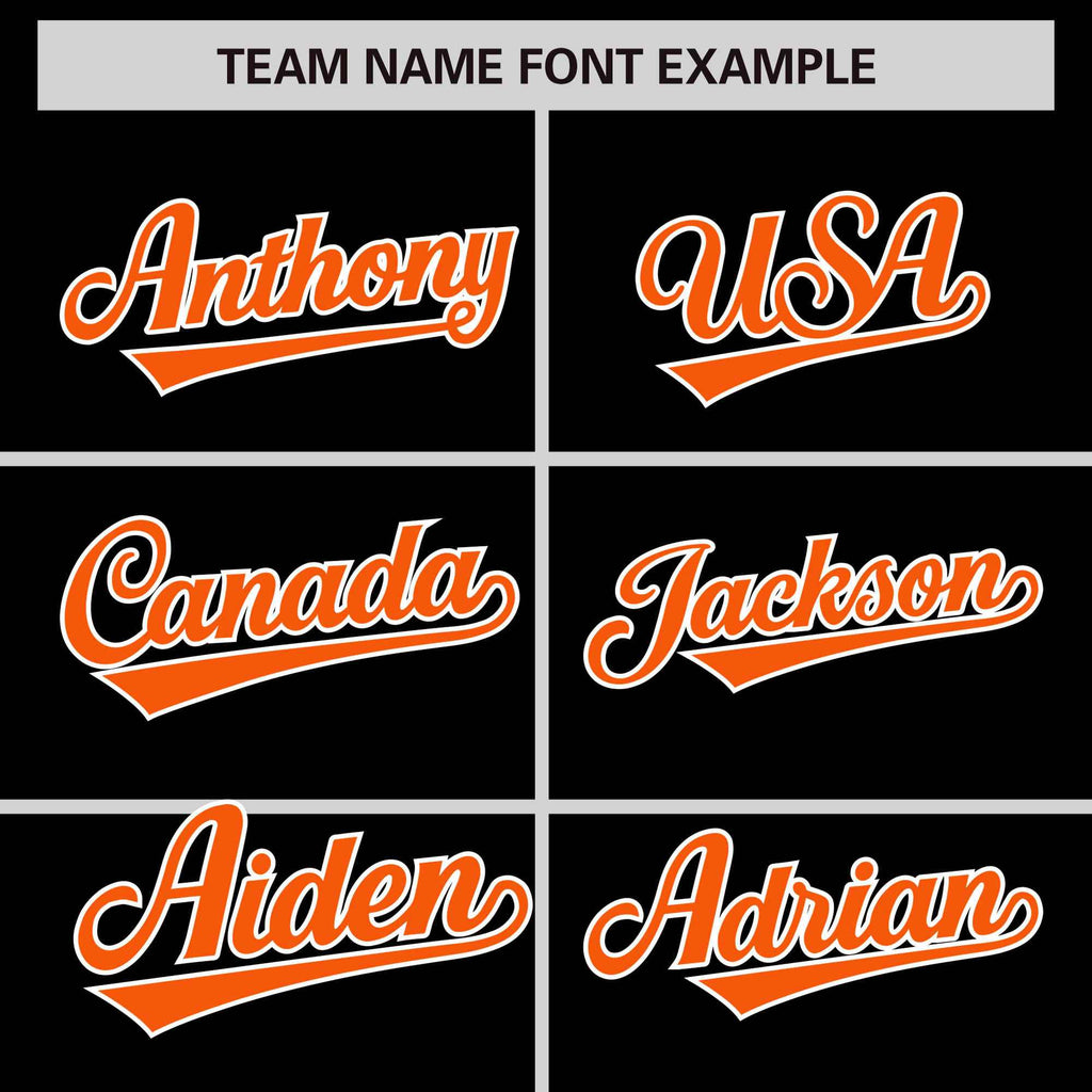 Custom Black Orange-White Varsity Full-Snap Color Block Letterman Jacket