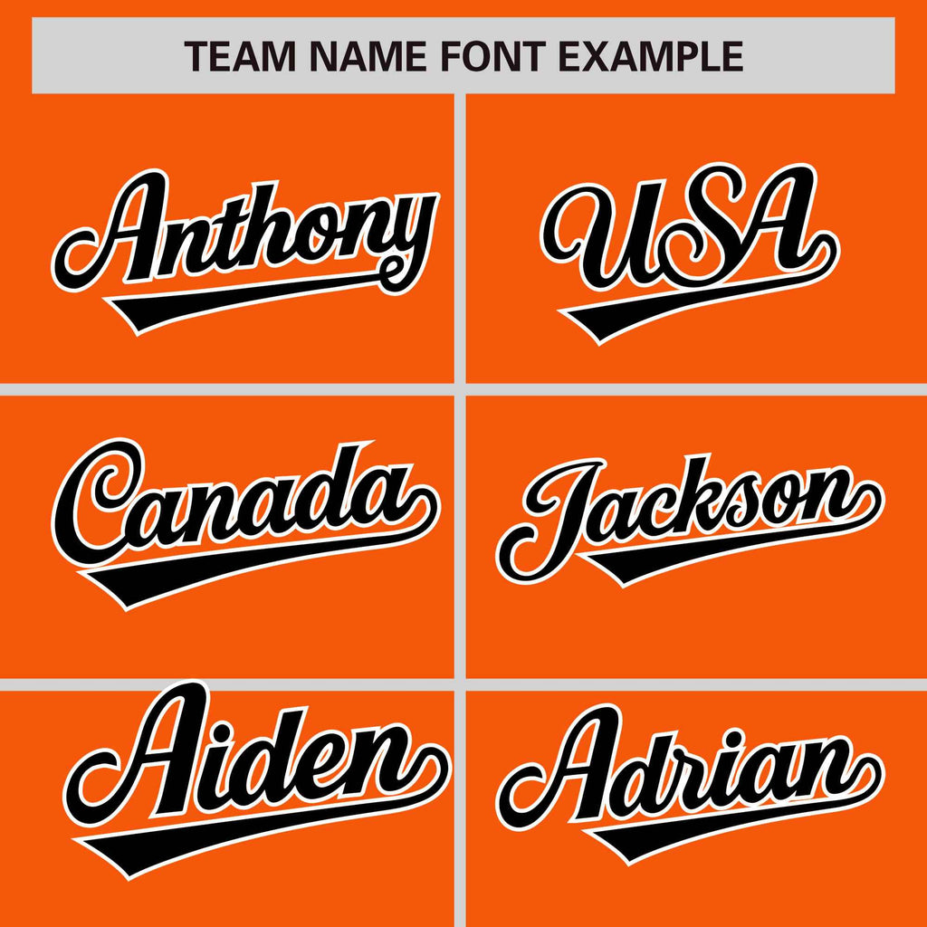 Custom Orange Black-White Varsity Full-Snap Color Block Letterman Jacket