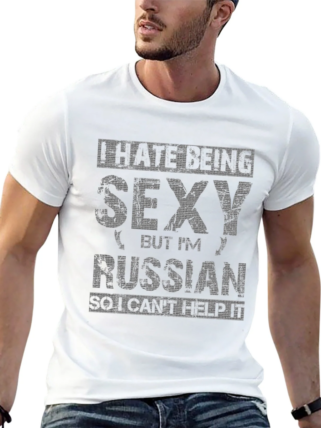 I Hate Being Sexy Russian T-Shirt