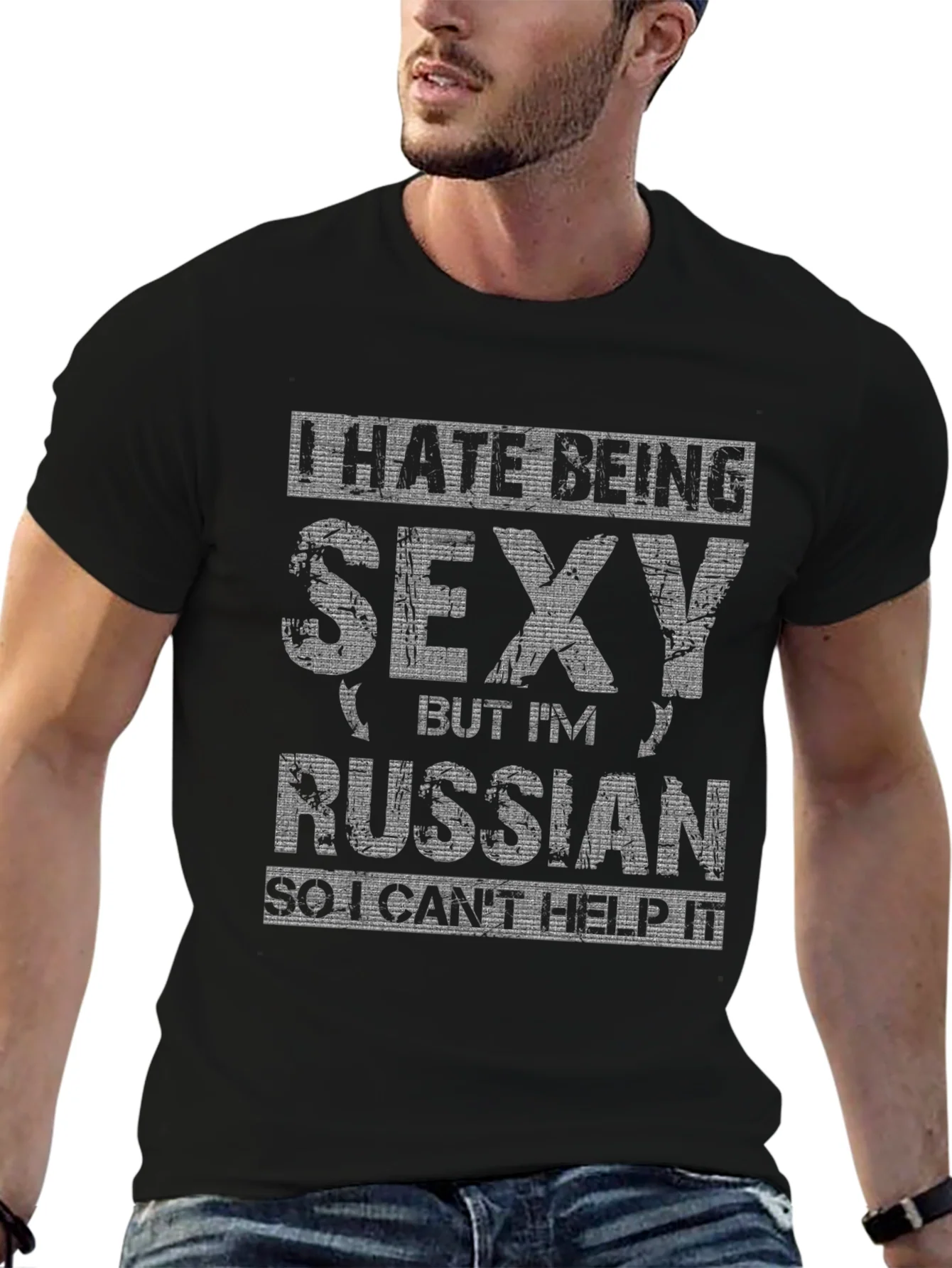 I Hate Being Sexy Russian T-Shirt