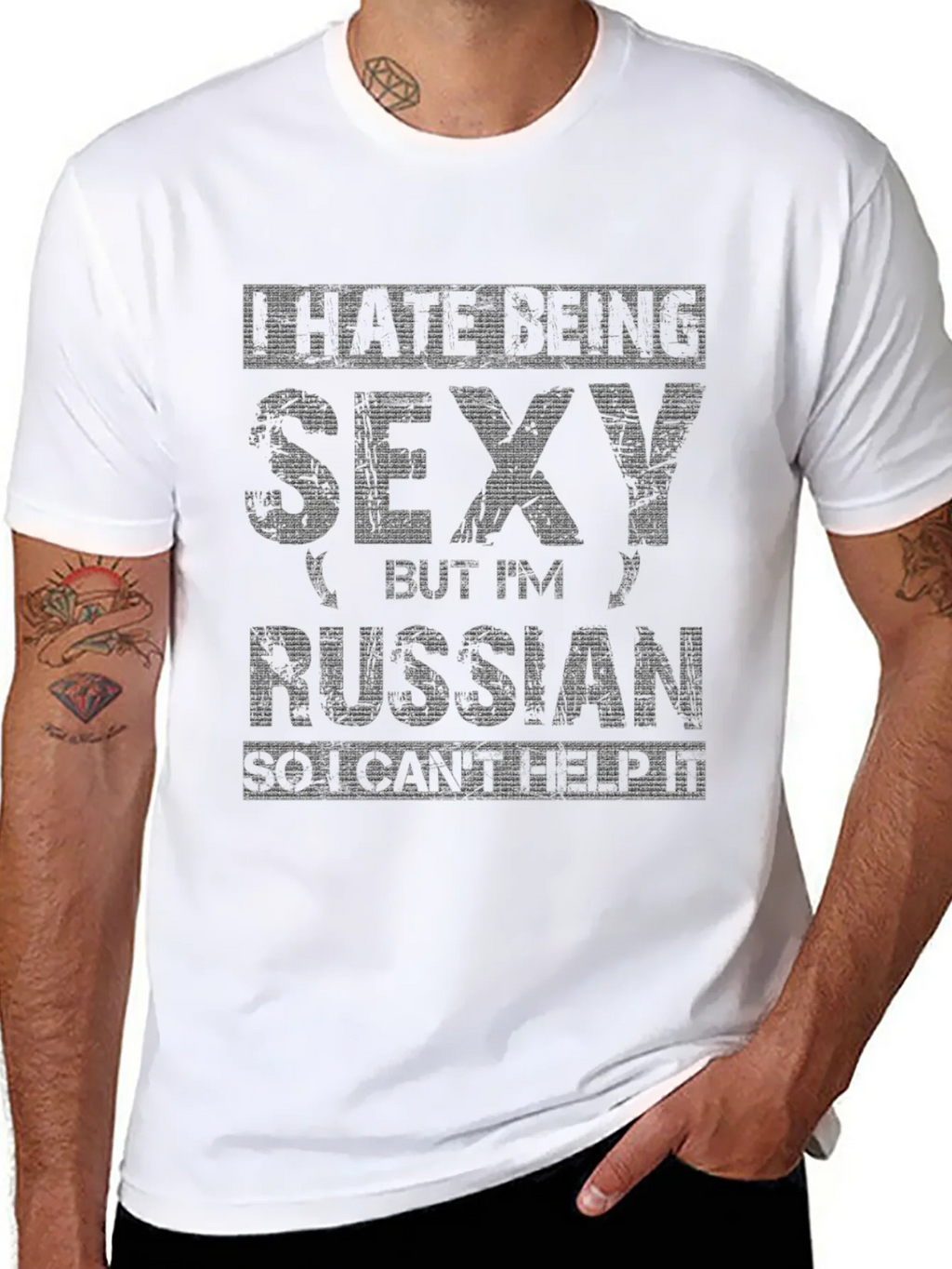 I Hate Being Sexy Russian T-Shirt