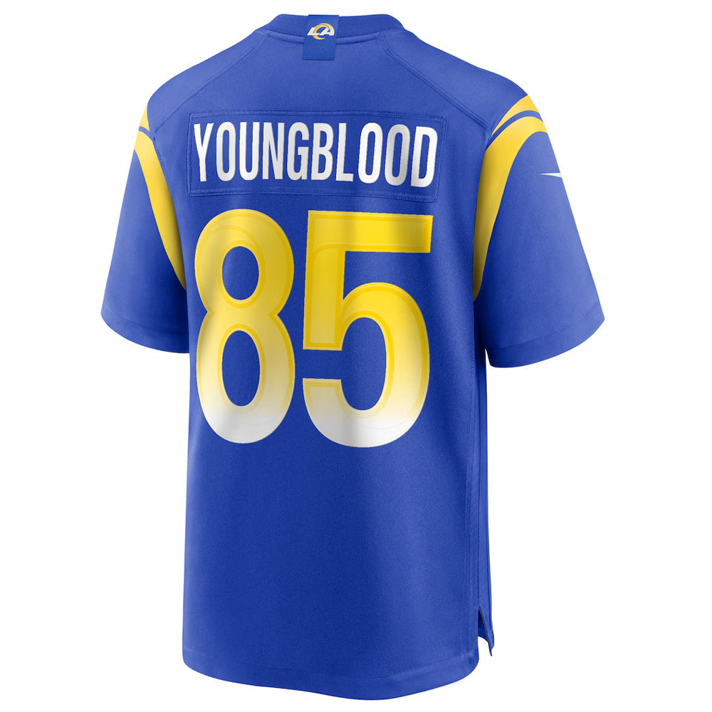 LA.Rams #85 Jack Youngblood Player Royal Home Game Football Jerseys