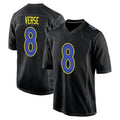 LA.Rams #8 Jared Verse Player Black Fashion Game Football Jerseys