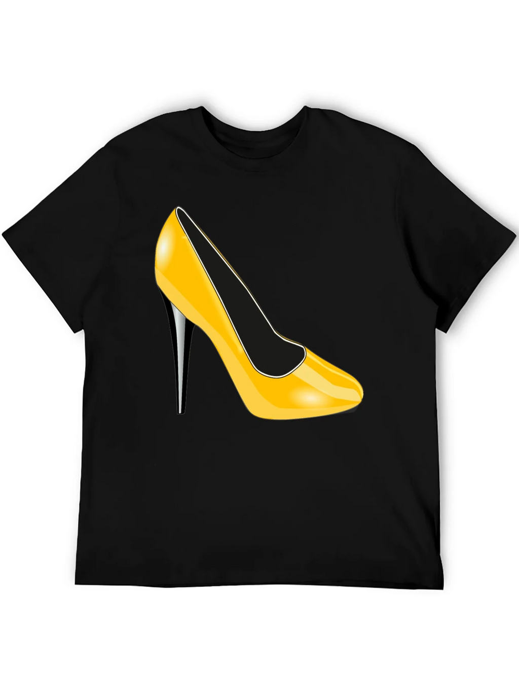 High Heel Graphic T-Shirt - Stylish Black Tee