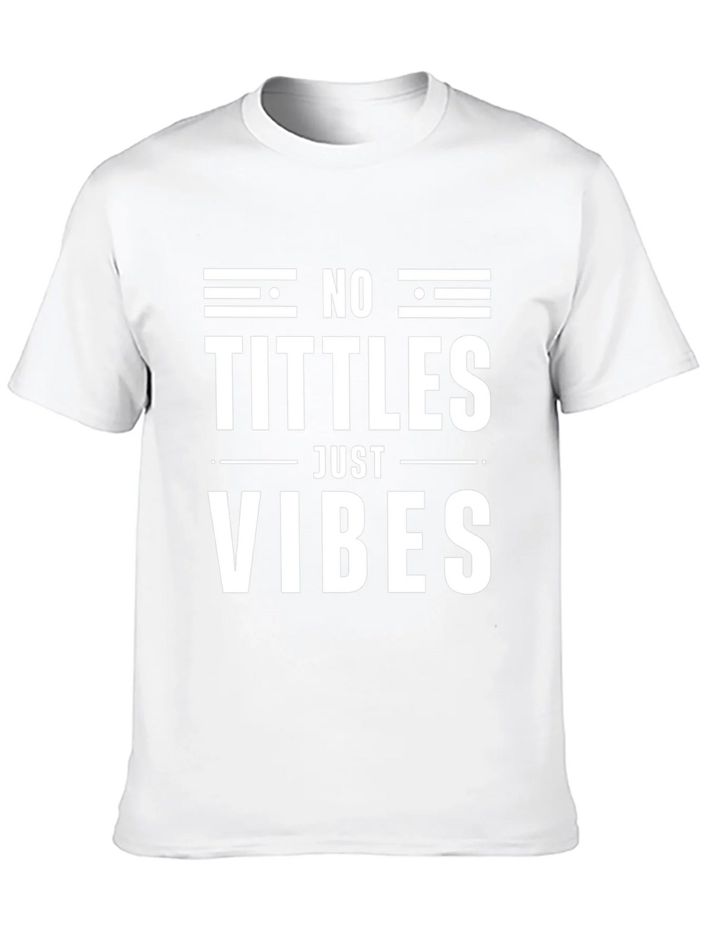 No Tittles Just Vibes Graphic Tee - Black
